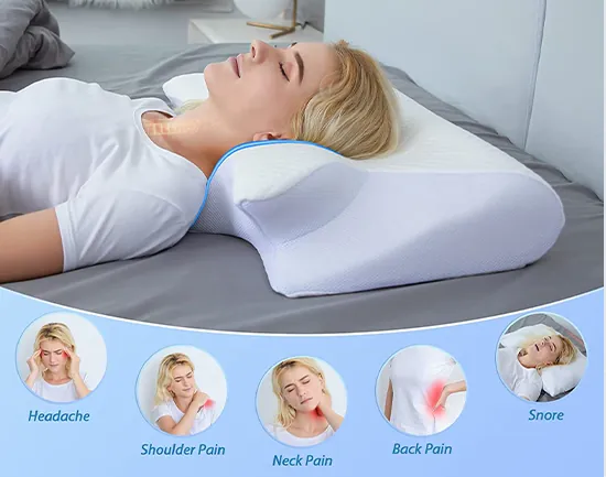 Discomfort areas the Maas & Bath Ergo Pillow is designed to help with